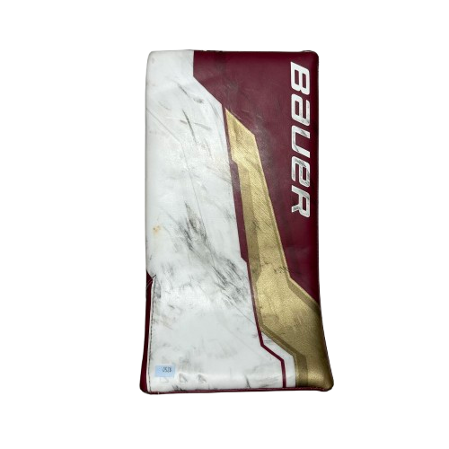 Bauer Supreme Shadow - Used Pro Stock Goalie Blocker (Maroon/White/Gold)