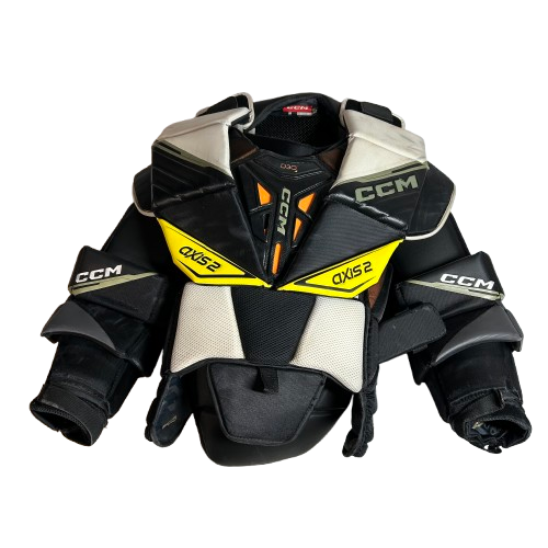 CCM Axis 2 - Used Pro Stock Chest Protector (White/Black)