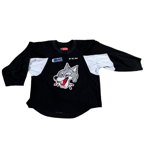 OHL - Used CCM Sudbury Wolves Practice Jersey (Black)