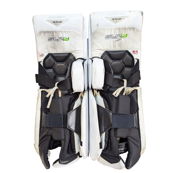 Vaughn Ventus SLR4 Pro Carbon - Used Pro Stock Goalie Leg Pads (White/Black)