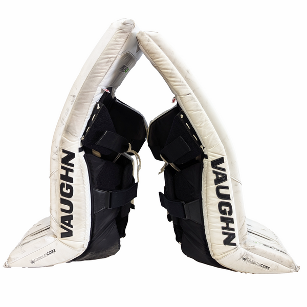 Vaughn Ventus SLR4 Pro Carbon - Used Pro Stock Goalie Leg Pads (White/Black)