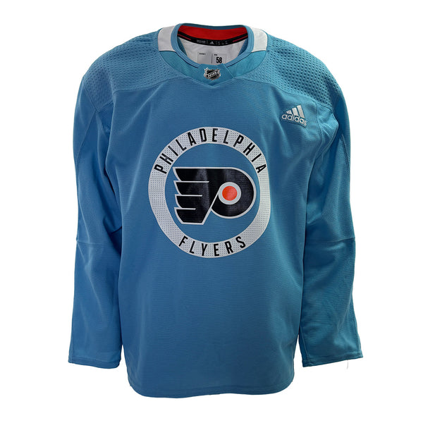 NHL - Philadelphia Flyers Used Adidas Practice Jersey (Blue)