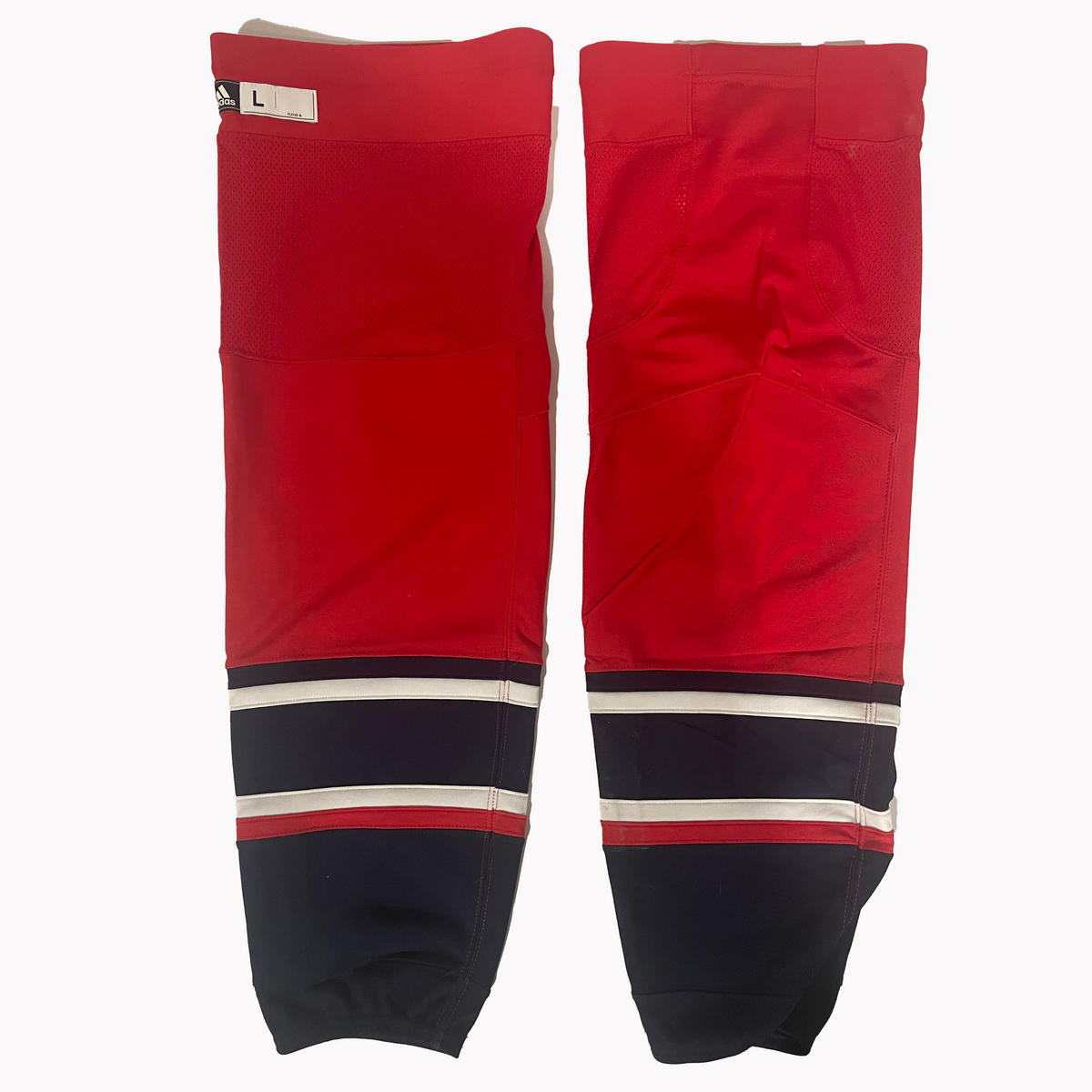 NHL - Used Pro Stock Adidas Hockey Socks - Washington Capitals (Red/Na ...