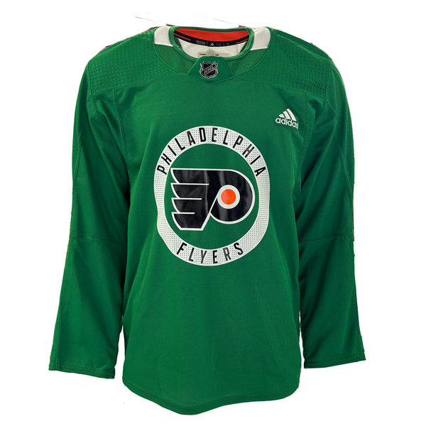 NHL - Philadelphia Flyers Used Adidas Practice Jersey (Green)