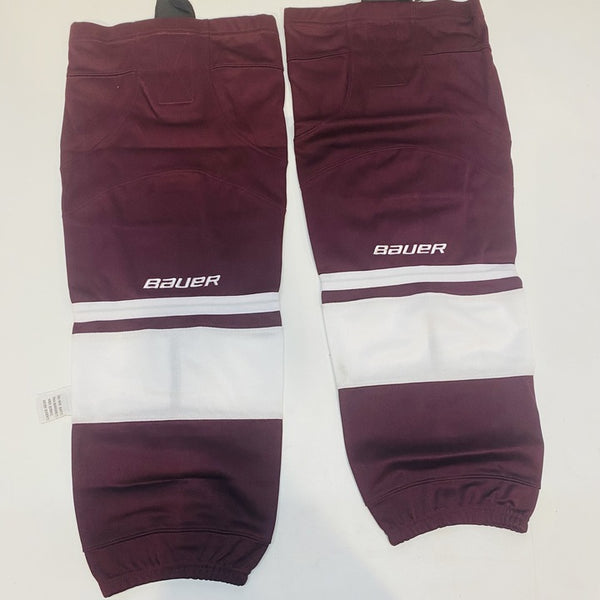 New - Bauer Premium Practice Socks (Burgundy/White)