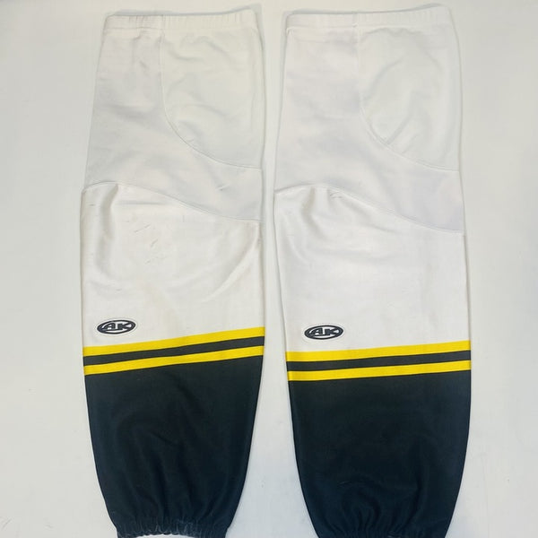 ECHL - USED - Athletic Knit Socks - White/Black/Yellow