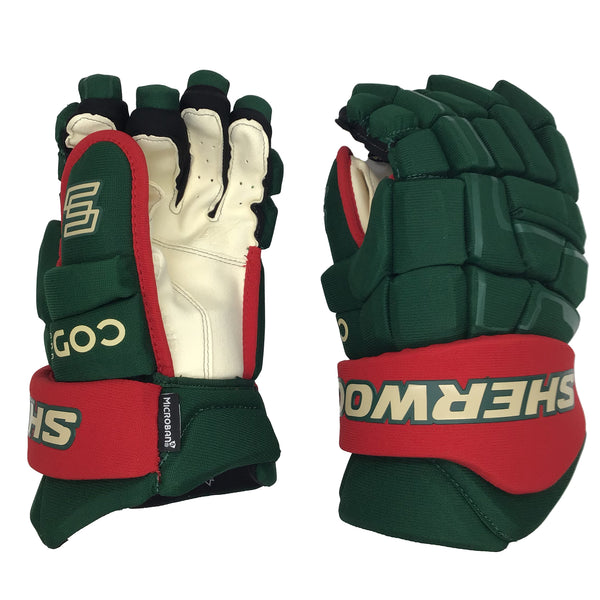 Sherwood Code Encrypt 1 - Team Stock Glove - Minnesota Wild (Green/Red)