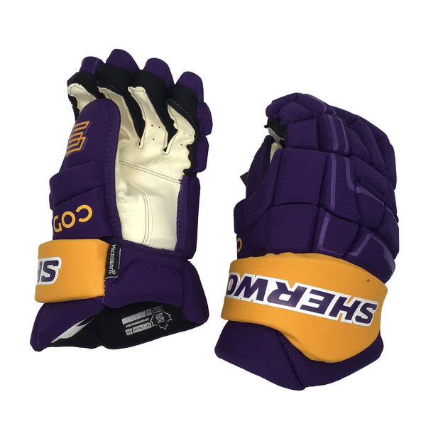 Sherwood Code Encrypt 1 - Team Stock Glove - Los Angeles Kings (Purple/Yellow)