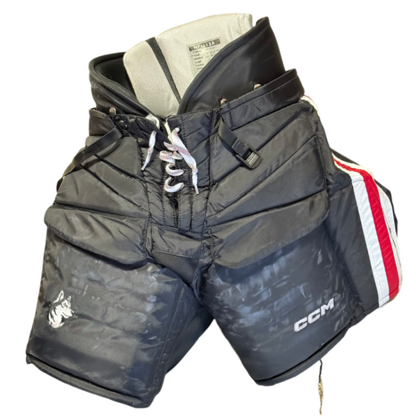 CCM HPG12A - Used Pro Stock Hockey Goalie Pants (Black/Red/White)