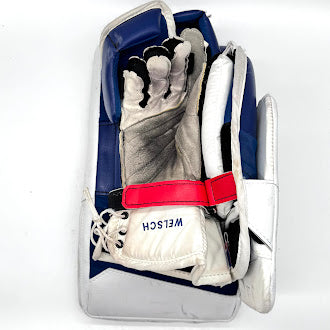 Used - Vaughn SLR3 Pro Stock Goalie Blocker - (White/Blue/Red)