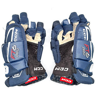 Used - CCM FT6 Pro - Intermediate Pro Stock Hockey Glove (Navy/White)