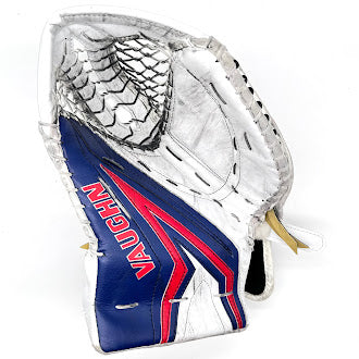 Used - Vaughn Velocity V9 Pro Stock Goalie Glove - (White/Blue/Red) #2