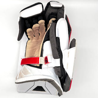 Bauer Supreme Mach - Used Pro Stock Goalie Blocker - (White/Red/Black)