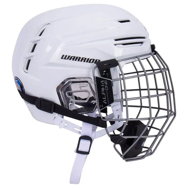 Warrior Alpha One Pro - Hockey Helmet Combo (White)