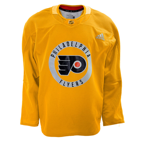 NHL - Philadelphia Flyers Used Adidas Practice Jersey (Yellow)